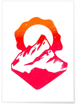 Poster Graphic Mountain | A3 : 29,7x42cm
