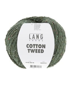 Pelote de Soie et Coton COTTON TWEED - Lang Yarns 18 Vert