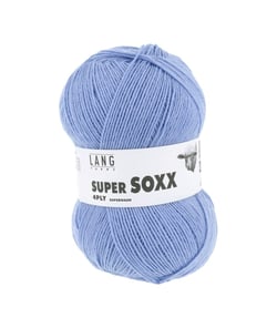 Pelote à tricoter SUPER SOXX 4 fils - 100 Gr - Lang Yarns - La laine à chaussettes incontournable 0021 Bleu