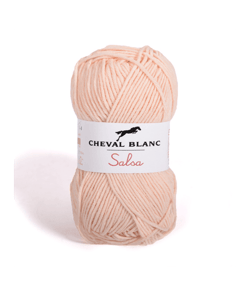 Fil de coton et Acrylique à tricoter ou crocheter SALSA - Cheval Blanc 180 Rose