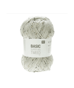 Découvrez la Polyvalence de la Pelote de Laine Basic Super Big Tweed Aran 400GR de Rico Design Blanc (01)