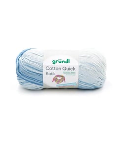 Pelote de coton COTTON QUICK BATIK 100 Gr - PPSC - Grundl - Certifié Oeko-tex 02 Bleu