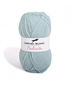Pelote de laine à tricoter POULINETTE - Cheval Blanc 210 Bleu