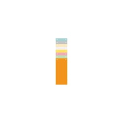 Paquet 100 fiches intercalaires horizontales unies perforées - 105x240mm - Couleurs assorties - x 12 - Exacompta