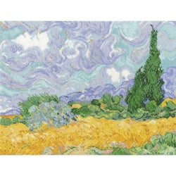 DMC - Kit Point de Croix Champs de Blé avec Cyprès Van Gogh National Gallery