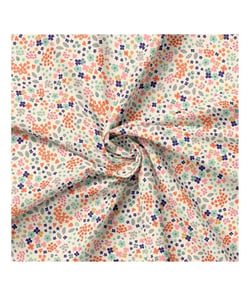 Tissu coton popeline petites fleurs de 145 cm de largeur 0 Ecru vendu par 50 cm