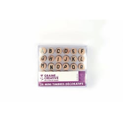 Graine Créative - Tampon en bois Alphabet 26 pièces