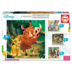 4 puzzles evolutifs – Les animaux de Disney - Educa Borras - Rose