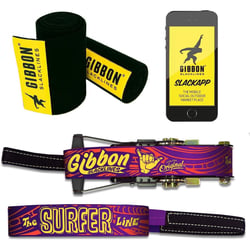 Set Slackline Surferline - 25m - Gibbon - Jaune