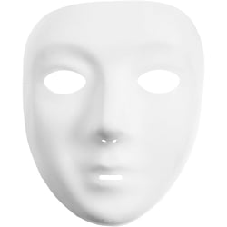 Masque visage fini velours à peindre - 14 x 17,5 cm