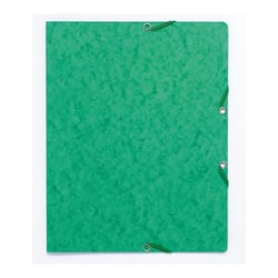 Chemise à élastique sans rabat carte lustrée 350gm2 - A4 - Vert - x 50 - Exacompta