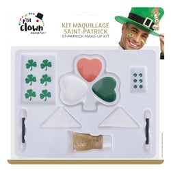 St Patrick maquillage - Kit - 3 couleurs : Vert, blanc, orange