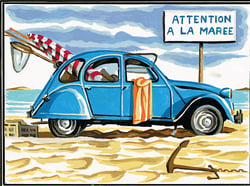 Canevas Pénélope Antique Attention à la marée 30x40cm