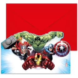6 Invitations Avengers Infinity Stones