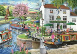 Puzzle 1000 pièces - Trouvez les 15 Différences No.6 - By The Canal - HOP - House of Puzzles
