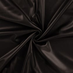 Tissu Simili Cuir Britney Stretch envers doudou uni Noir