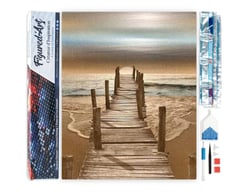 Diamond Painting Broderie Diamant Figured’Art 40x50cm toile entière roulée avec diamants carrés - Zénitude à la Plage