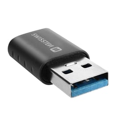 Swissten Adaptateur USB Mâle 3.0 vers USB-C Transfert de Données et Charge Noir