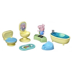 L'heure du bain de george - peppa pig - figurine et accessoires maison - univers miniature