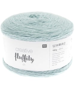 Coton à tricoter Creative FLUFFILY - 150 GR - Rico Design 21 bleu clair