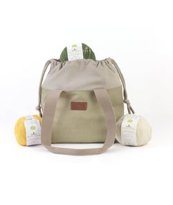 Sac à ouvrage Outdoors Eco Vita - 28 x 24 x 14 cm - 2 coloris - DMC Khaki
