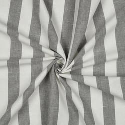 Tissu Coton Fil teint Suzy rayures Sauge sur fond Blanc