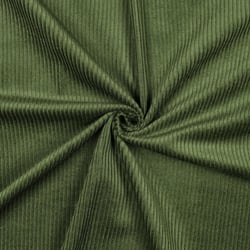Tissu Velours Grosses côtes Vert sapin