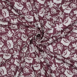 Tissu Viscose EcoVero Fleurs sur fond Mauve