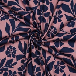 Tissu Viscose stretch imprimé Rosella Mauve