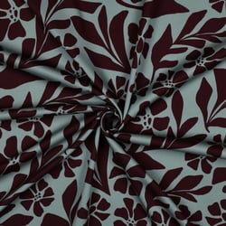 Tissu Viscose stretch imprimé Rosella Vert sauge