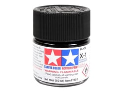 Mini pot de peinture acrylique 10 ml pour maquette T2M - X1 noir brillant 81501