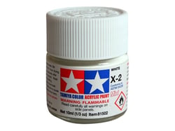 Mini pot de peinture acrylique 10 ml pour maquette T2M - X2 blanc brillant 81502
