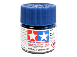 Mini pot de peinture acrylique 10 ml pour maquette T2M - X4 bleu brillant 81504