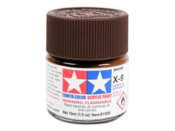Mini pot de peinture acrylique 10 ml pour maquette T2M - X9 brun brillant 81509