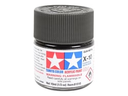 Mini pot de peinture acrylique 10 ml pour maquette T2M - X10 gris acier brillant 81510