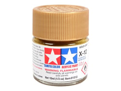 Mini pot de peinture acrylique 10 ml pour maquette T2M - X12 or métallisé 81512
