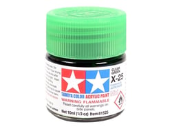 Mini pot de peinture acrylique 10 ml pour maquette T2M - X25 vert transparent 81525