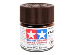 Mini pot de peinture acrylique 10 ml pour maquette T2M - XF10 brun mat 81710