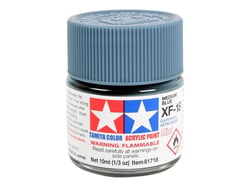 Mini pot de peinture acrylique 10 ml pour maquette T2M - XF18 bleu moyen mat 81718