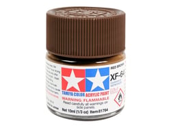 Mini pot de peinture acrylique 10 ml pour maquette T2M - XF64 rouge brun mat 81764