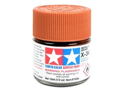Mini pot de peinture acrylique 10 ml pour maquette T2M - XF34 brun métal 81534