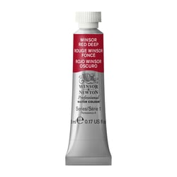 Tube de 5 ml - Peinture aquarelle Winsor & Newton - Rouge Winsor foncé n°725 - Extra fine - Semi-opaque