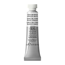 Tube de 5 ml - Peinture aquarelle Winsor & Newton - Blanc de titane (blanc opaque) n°644 - Extra fine - Opaque