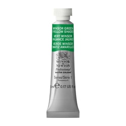 Tube de 5 ml - Peinture aquarelle Winsor & Newton - Vert Winsor (ombre jaune) n°721 - Extra fine - Transparent