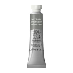 Tube de 5 ml - Peinture aquarelle Winsor & Newton - Gris Davy n°217 - Extra fine - Semi-opaque
