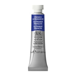 Tube de 5 ml - Peinture aquarelle Winsor & Newton - Outremer français n°263 - Extra fine - Transparent
