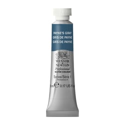 Tube de 5 ml - Peinture aquarelle Winsor & Newton - Gris de Payne n°465 - Extra fine - Semi-opaque