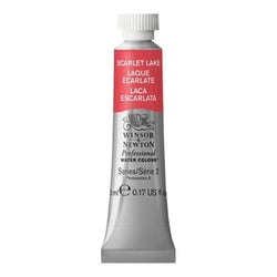 Tube de 5 ml - Peinture aquarelle Winsor & Newton - Laque écarlate n°603 - Extra fine - Semi-transparent