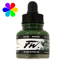 Daler-Rowney FW Artists' - Encre - permanent - vert sève - semi-transparent