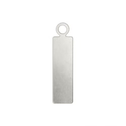 Lot de 20 pendentifs Impress Art - Rectangle - Aluminium - 1,60 x 0,48 cm